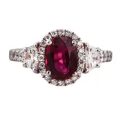 2.04ct Ruby Diamond Gold Ring