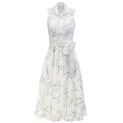 Alice Midi Dress - White with Multi Embroidery