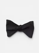 3 1/2" Woven Italian Silk Bow tie- Black