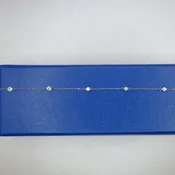 14kt White Gold Bracelet with 5 Diamond Rounds (0.35 ctw)