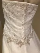David's Bridal Plus Size Satin &amp; Chiffon Wedding Dress