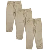 Boy Jogger School Uniform or Everyday Wear Pants with Draw Strings 4-16 JG05 Black 3Pack