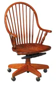 Arm Desk Chair with Round Spindles
