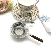 All Little Cute Things – Premium Stainless Steel Tea Infuser Strainer – Handcrafted with Wood Handle