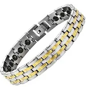 Classic Two Tone Steel Tank Tread Bracelet