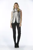 Black Cross Mink Vest