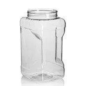 128 oz Clear PET Square Gripper Jar, 110-400