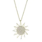 14K GOLD AND DIAMOND STARBURST NECKLACE