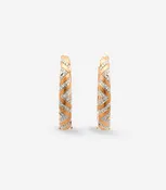 Chevron Diamond Hoops