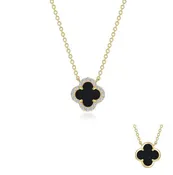 0.49 CTW Halo Black Clover Necklace by Lafonn