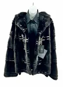 Blackglama Natural Ranch & White Mink Fur Jacket with Hood