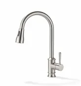 Brushed Nickel Pull-Down Kitchen Faucet with Ceramic Cartridge — Beaverton Kitchen Cabinets & Stone
