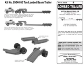 60 ton Beam trailer 20″ tires 3 axle with single axle jeep dolly