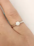 Tiffany & Co. Tiffany Setting .29 TCW Diamond Knife Edge Engagement Ring Size 4 —   DeWitt's Diamond & Gold Exchange