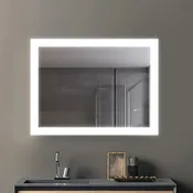 COLINE 32" x 24" Rectangular Silver Frameless LED Mirror