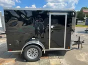 Douglas Trailers 5×8 SA Trailer – White, Ramp, Side Door