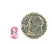 1.04 Carat Oval Pink Sapphire Loose Unset Engagement 3-Stone Ring Gemstone