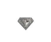 0.79ct Salt & Pepper Gray Rose Shield Diamond