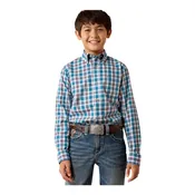 Boy’s Ariat Blue Plaid Pro Series Walter Classic Fit Shirt