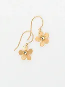 Petite Plumeria Drop Earrings - Gold/Champagne