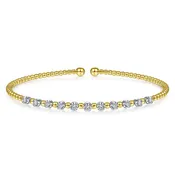 14kt Two-Tone Bujukan Split Bangle Diamond Bracelet BG4279-6M45JJ
