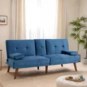 60 Small Loveseat, 3 in 1 Cute Convertible Sofa Bed