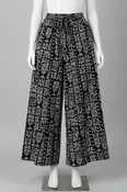 Black and White African Print Wide-Leg Palazzo Pants