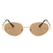 9883 - Retro Oval 90s Vintage Fashion Round Wholesale Sunglasses