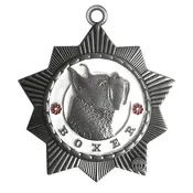 Boxer Id Tag Antique Silver Finish