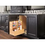 11-5/8'' Wide Under Sink Pullout L-Shape Reversible Organizer
