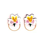 Astromelia Wood Stud Earrings