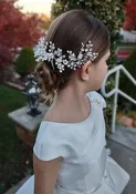 CeCeCo Pearl and Rhinestone Flexible Branch Headpiece