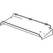 10" x 10" Braced Slat Wall Shelf with Front Lip