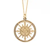Compass "I Would Be Lost Without You" Necklace