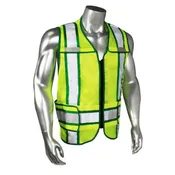 Adjustable Breakaway Safety Vest w/Green Trim - Made in USA