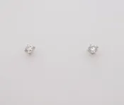 0.50CTW 14K WG 4 PRONG MARTINI SET ROUND STUDS