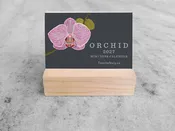 2027 Mini Desk Calendar, Orchid