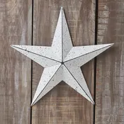 12" Speckled White Barn Star
