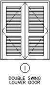 W/D Door, Double Swing Louver WDxWD (Doral)