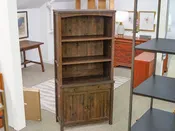 1 Drawer 2 Door Coffee Oak Finish Bookcase