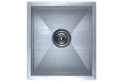 16" Stainless Steel Squared Cornerd Single Bowl Undermount Sink Gauge 18