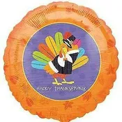 18" Happy Thanksgiving Turkey Balloon