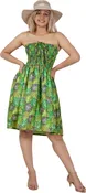 Allover Tropical Monstera Leaves Printed Short Dress For Women P00875