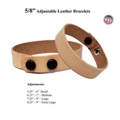 Adjustable Leather Bracelets Blank 10 Pack-5/8 Inch