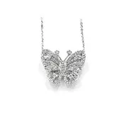 14K Butterfly Diamond Pendant