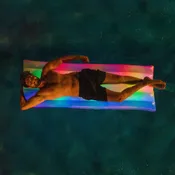 Classic Rainbow Illuminated LED Deluxe Pool Raft - 74 x 30"