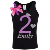 2nd Birthday Princess Shirt for Toddler Girls
