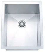 15" Single Bowl Under Mount 18 Gauge Stainless Steel Kitchen Sink