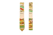 The Hill-Side: Standard Pointed Tie, Brooklyn Burgers Print