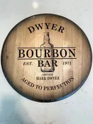 Bourbon Barrel Head Bar Sign - Whiskey Workshop